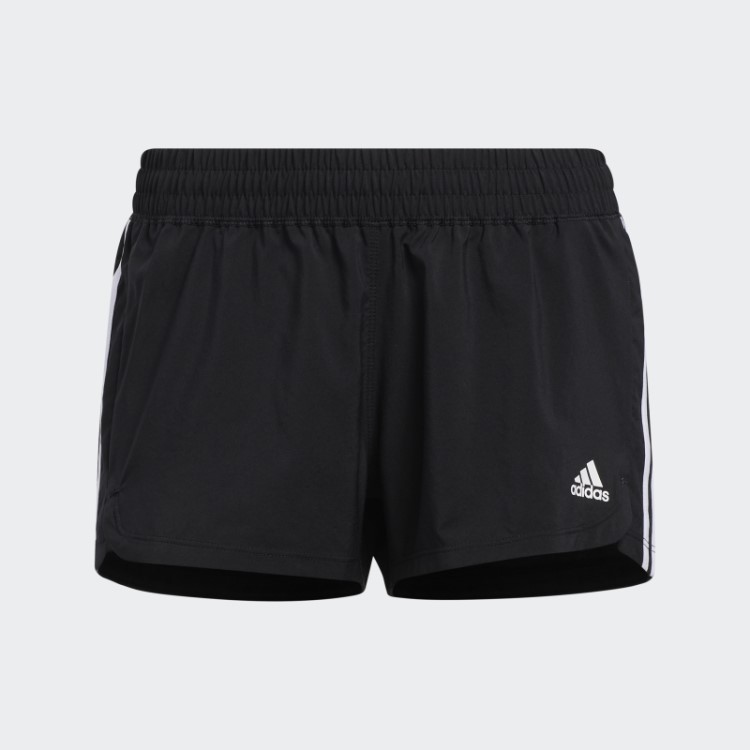 Short Com As Três Listras Preto Pacer Da Adidas