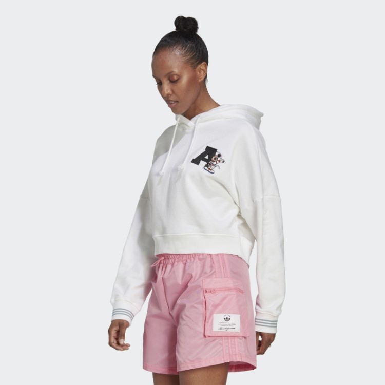 Moletom Curto Disney Adidas Branco
