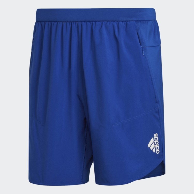 Bermuda Azul Royal Desenhada Para Treino Adidas