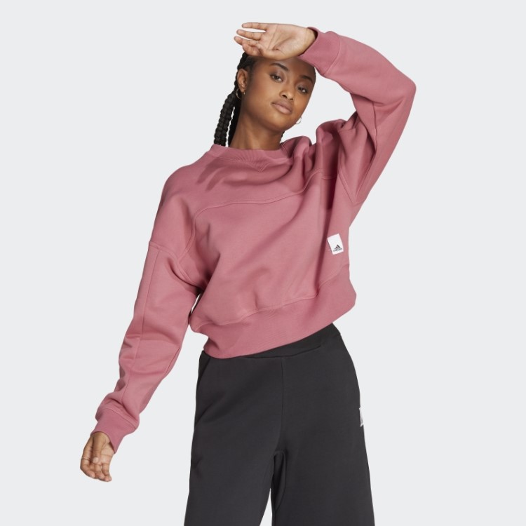 Moletom De Lã Rosa Adidas
