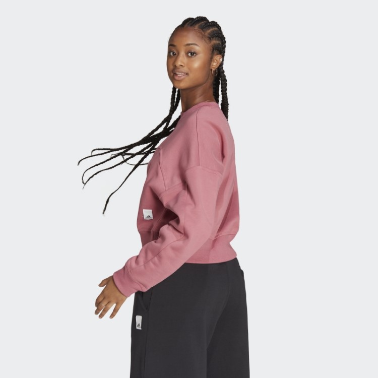 Moletom De Lã Rosa Adidas