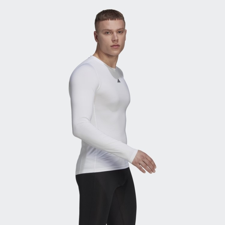 Techfit Training Camiseta Manga Longa Adidas Branca