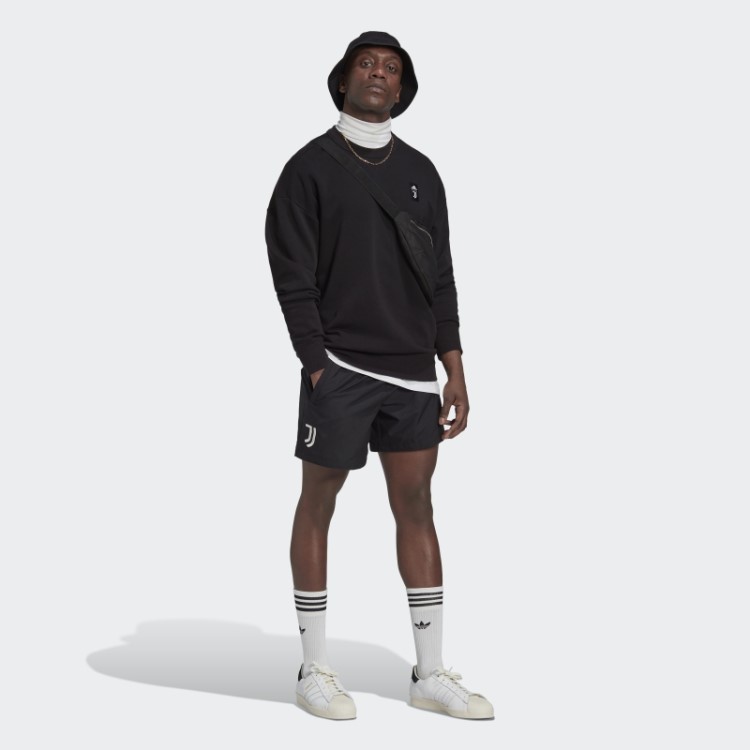 Moletom Preto Juventus Com Estampa De Tripulação Adidas