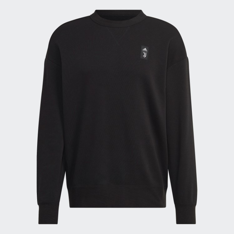 Moletom Preto Juventus Com Estampa De Tripulação Adidas
