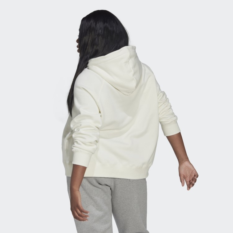 Moletom Com Capuz Oversized Adidas (tamanho Grande) Branco