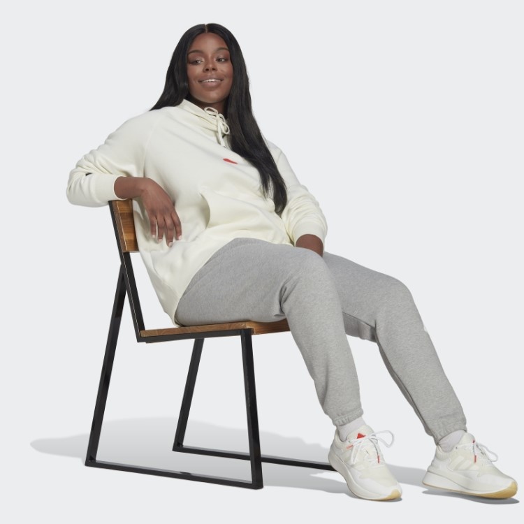 Moletom Com Capuz Oversized Adidas (tamanho Grande) Branco