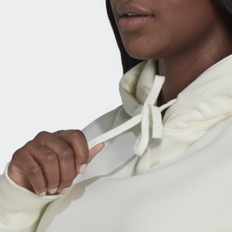 Moletom Com Capuz Oversized Adidas (tamanho Grande) Branco