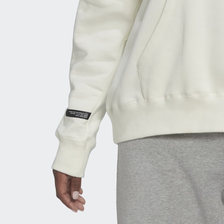 Moletom Com Capuz Oversized Adidas (tamanho Grande) Branco