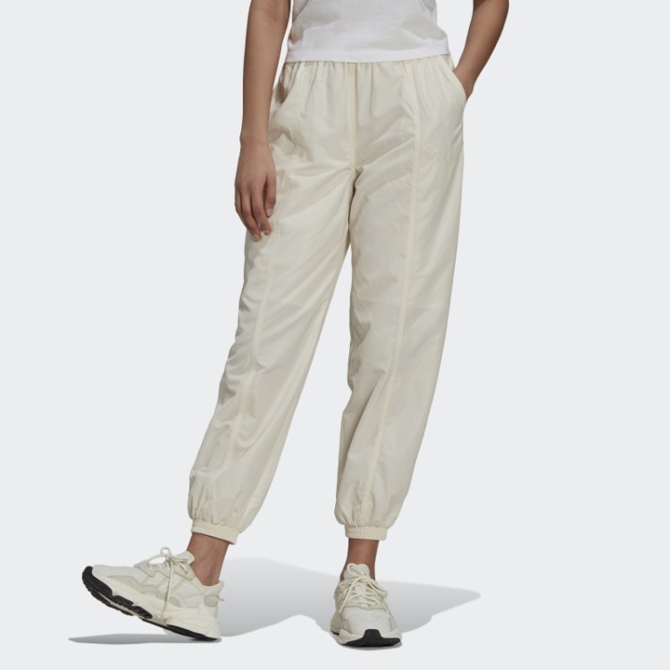 Calça Esportiva De Nylon Adicolor Branca Adidas