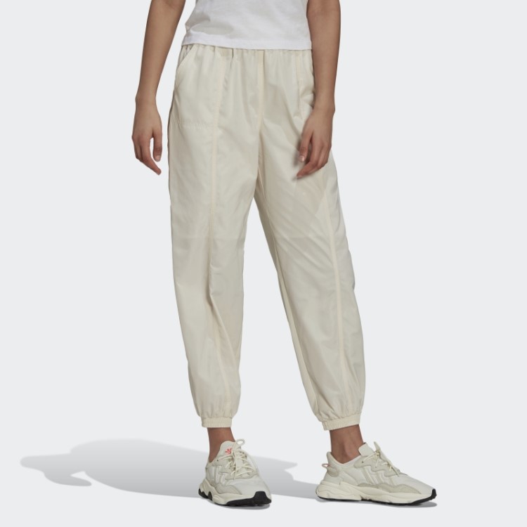 Calça Esportiva De Nylon Adicolor Branca Adidas