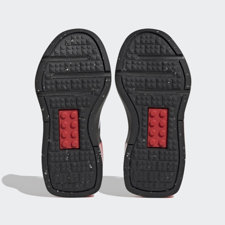 Adidas X Lego Tech Rnr Preto Cadarço Elástico E Sapatos De Tira Superior Fashion