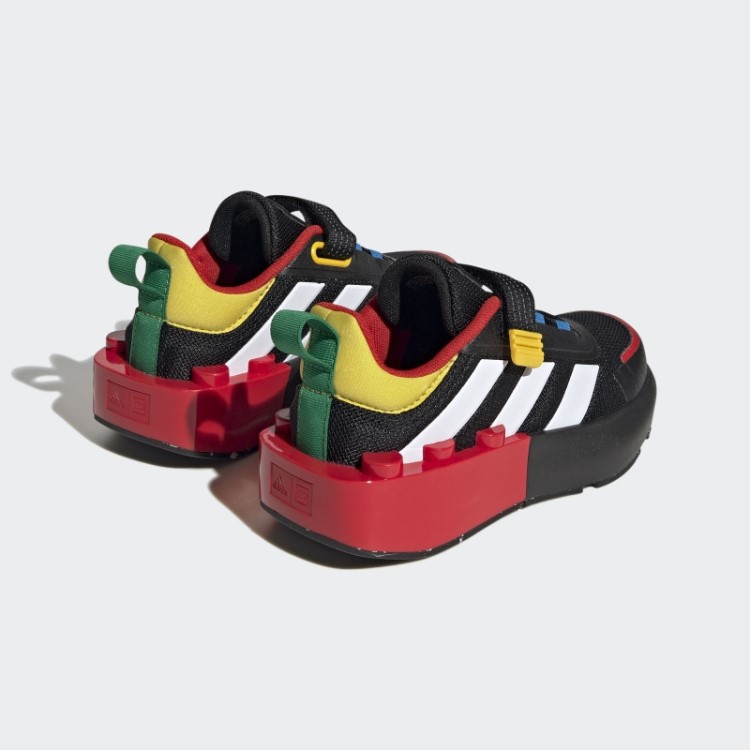Adidas X Lego Tech Rnr Preto Cadarço Elástico E Sapatos De Tira Superior Fashion