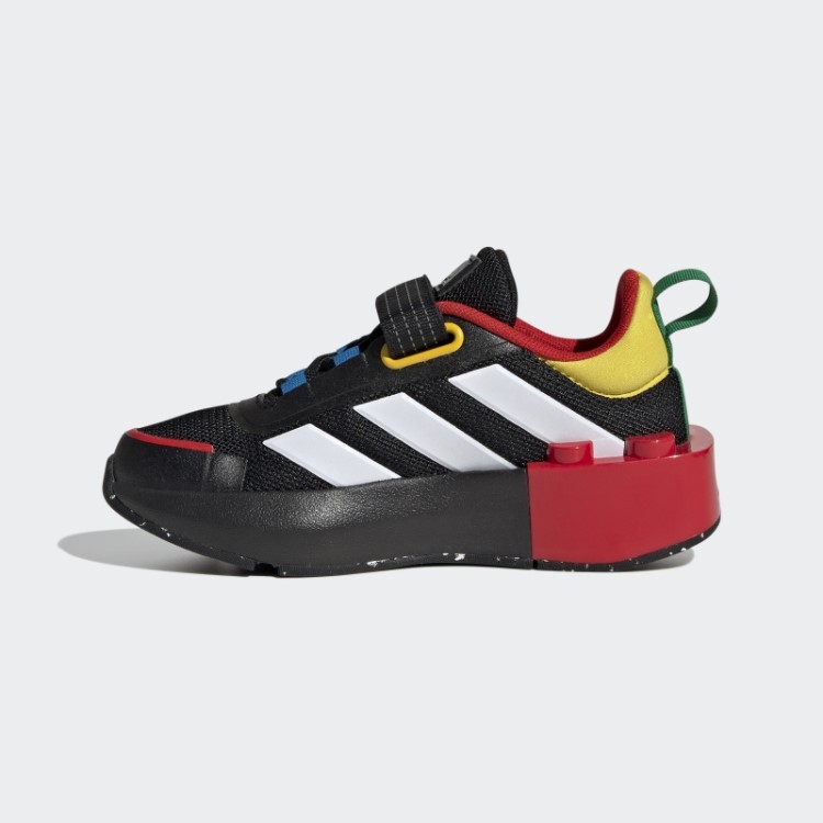 Adidas X Lego Tech Rnr Preto Cadarço Elástico E Sapatos De Tira Superior Fashion