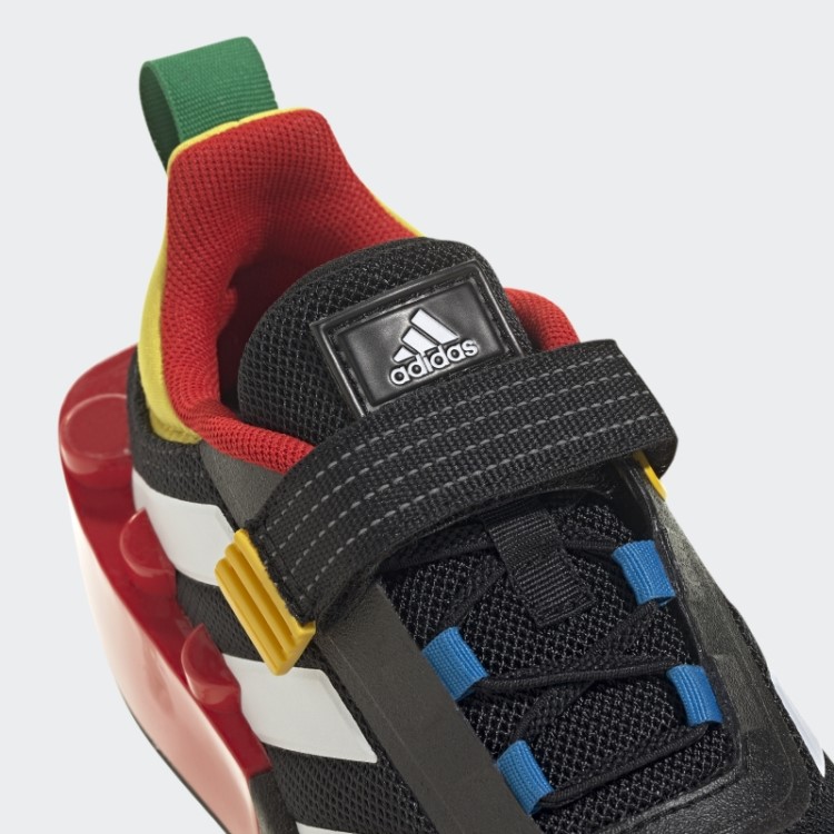 Adidas X Lego Tech Rnr Preto Cadarço Elástico E Sapatos De Tira Superior Fashion
