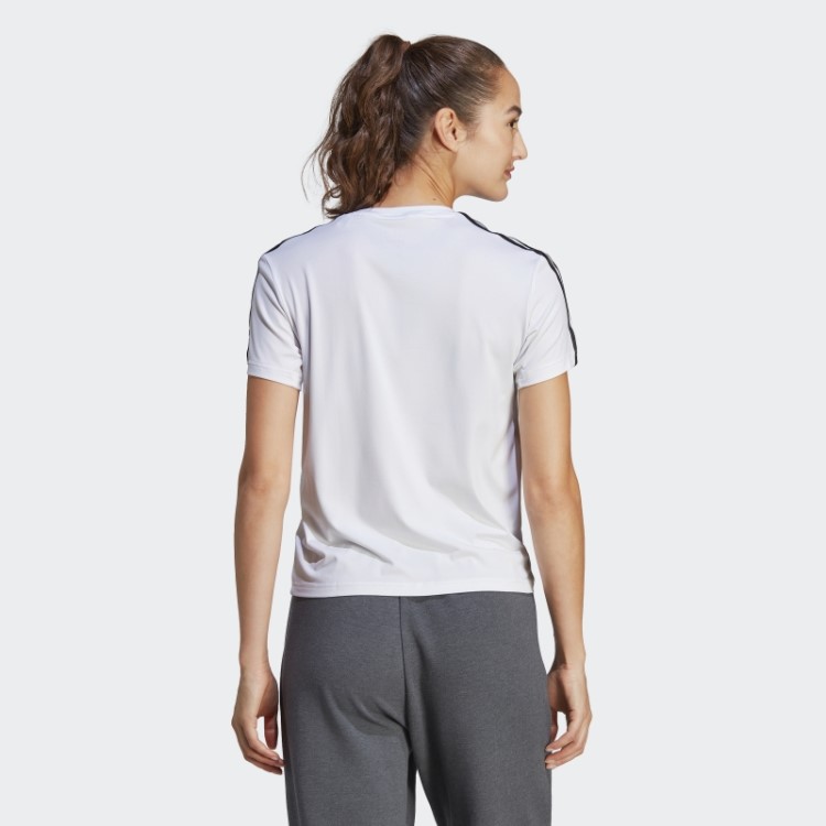 Aeroready Train Essentials Camiseta Com As Três Listras Branca Adidas