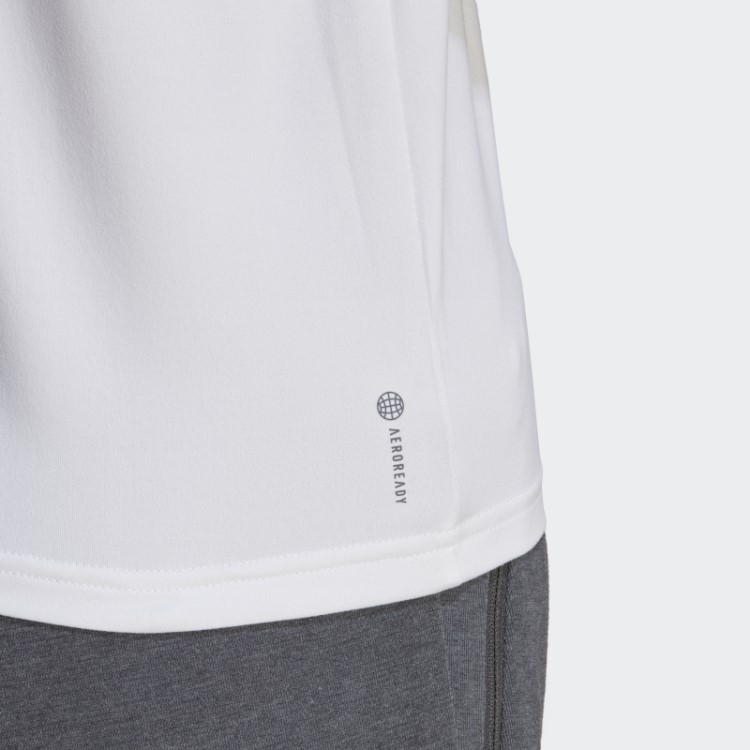 Camiseta Branca Com As Três Listras Aeroready Train Essentials Adidas