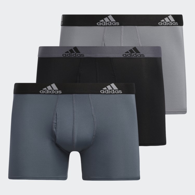 Conjunto De Três Calções De Desempenho Cinza Adidas