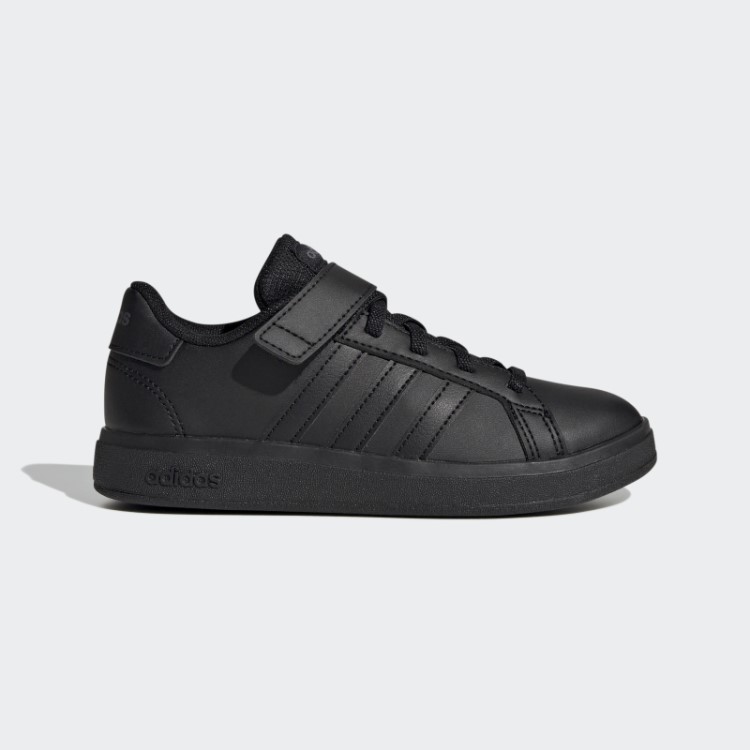 Adidas Grand Court Sapatos Elásticos De Renda E Top Strap Cinza