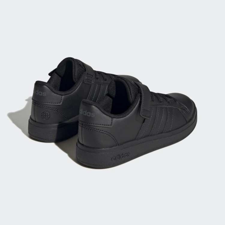 Adidas Grand Court Sapatos Elásticos De Renda E Top Strap Cinza
