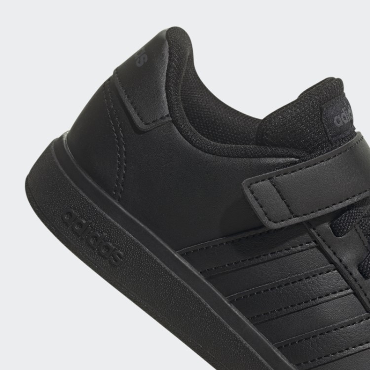 Adidas Grand Court Sapatos Elásticos De Renda E Top Strap Cinza