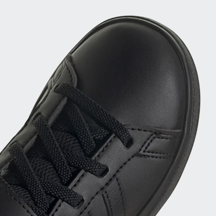 Adidas Grand Court Sapatos Elásticos De Renda E Top Strap Cinza