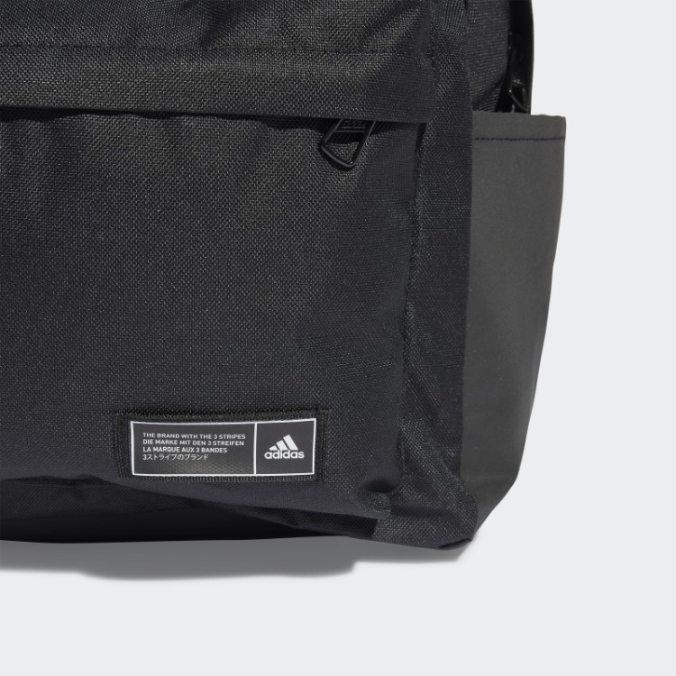 Mochila Preta Adidas Classic 3 Listras Horizontal