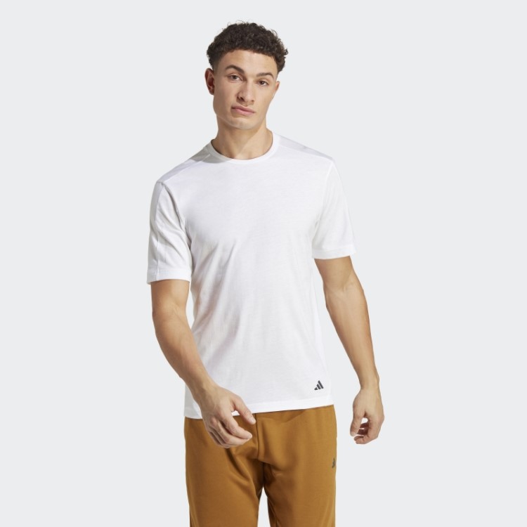 Camiseta De Treinamento Base De Ioga Adidas Branca