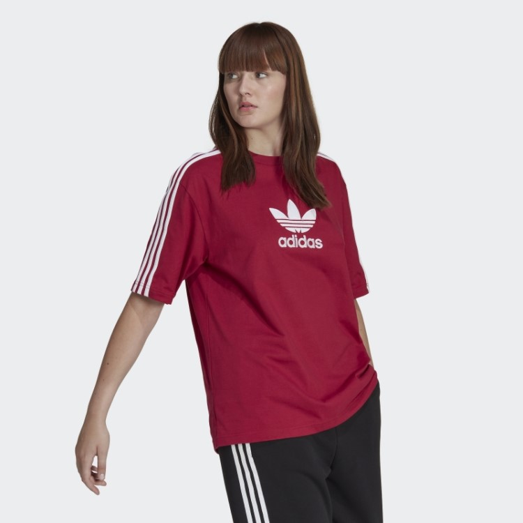 Camiseta Adicolor Trefoil Adidas Bordô