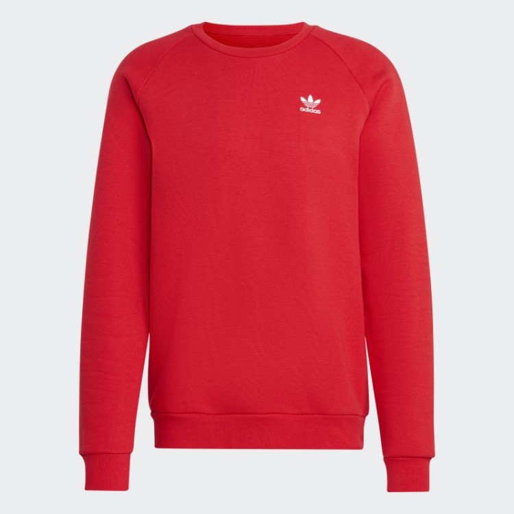 Moletom Gola Careca Adidas Trefoil Essentials Escarlate