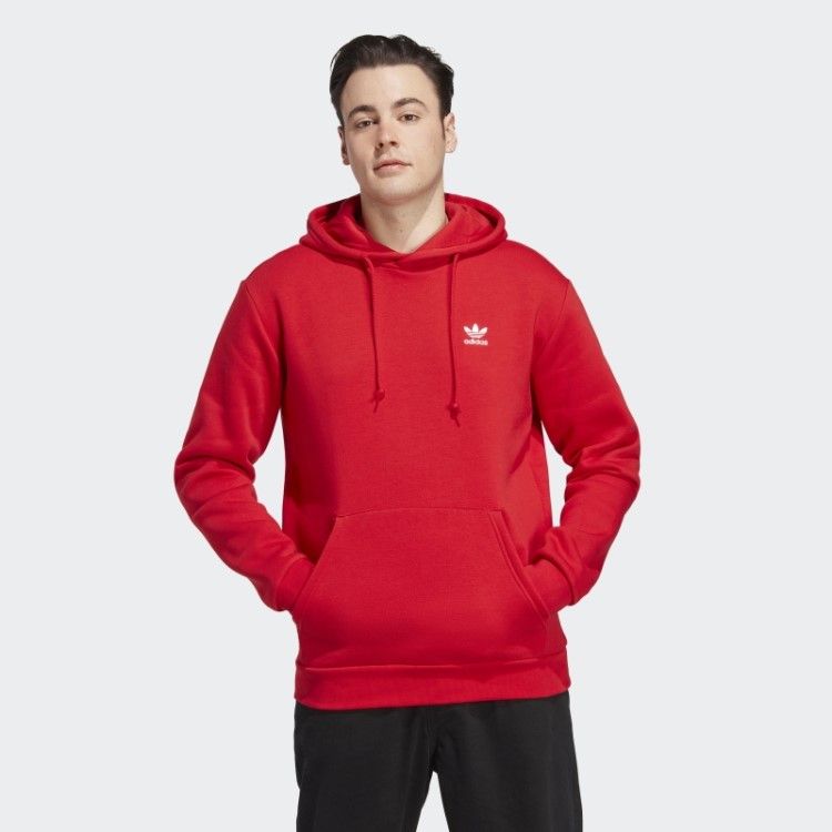 Adidas Trefoil Essentials Moletom Com Capuz Escarlate