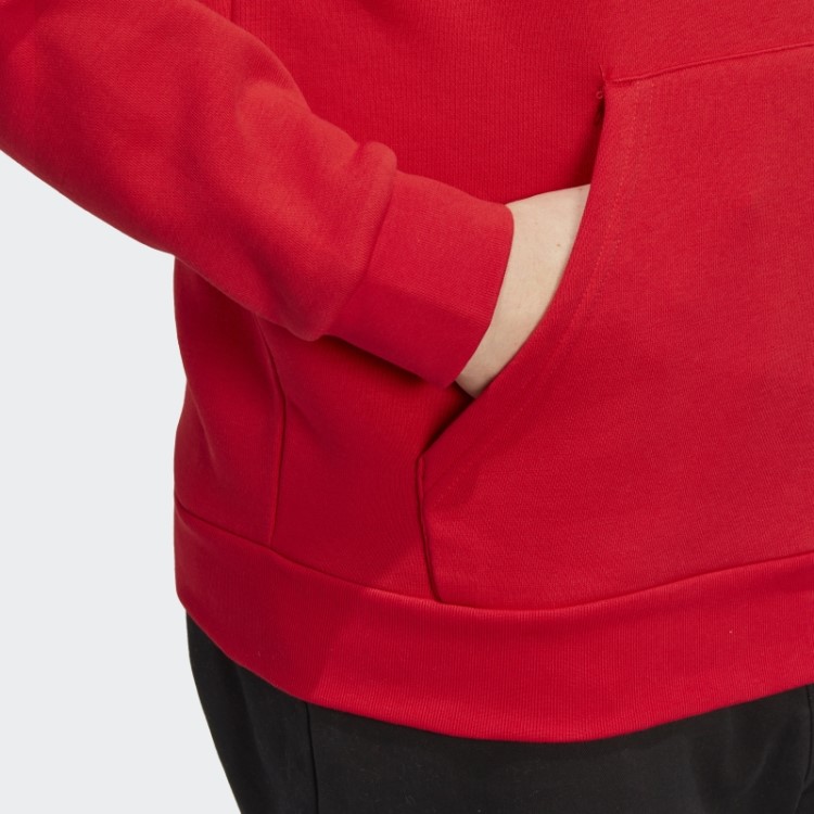 Adidas Trefoil Essentials Moletom Com Capuz Escarlate