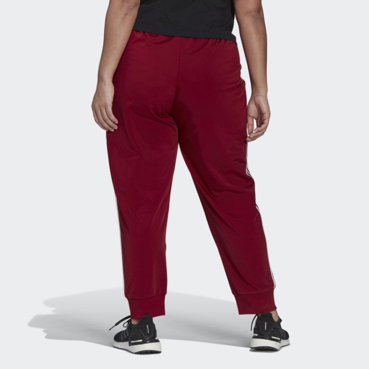 Calça Bordô Adidas Essentials Warm-up Slim Cônica Com As Três Listras (tamanho Grande)