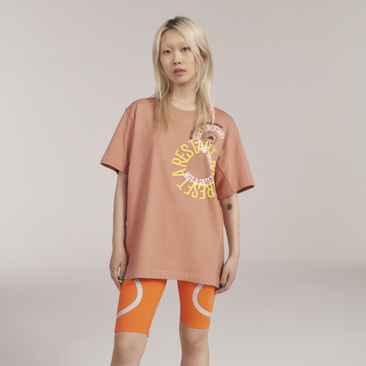 Bermuda De Ciclismo Adidas By Stella Mccartney Truepace Laranja Quente