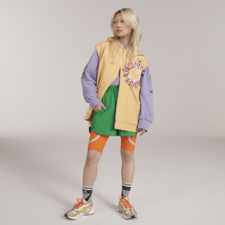 Bermuda De Ciclismo Adidas By Stella Mccartney Truepace Laranja Quente