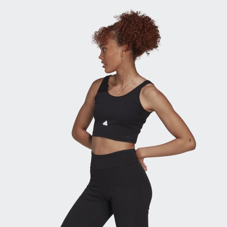 Top Cropped Adidas Preto