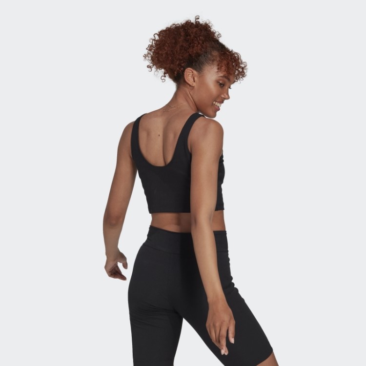 Top Cropped Adidas Preto