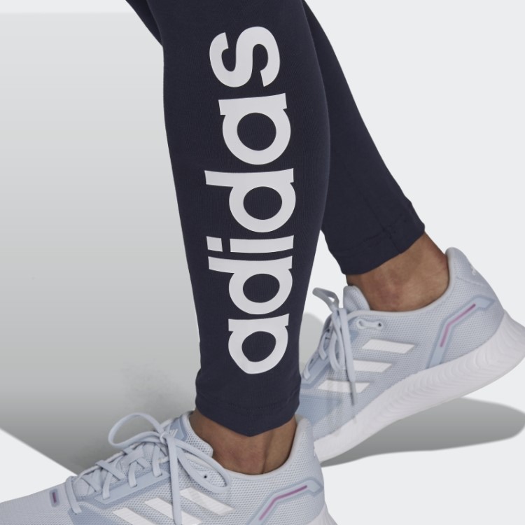 Legging Cintura Alta Com Logo Adidas Essentials Ink