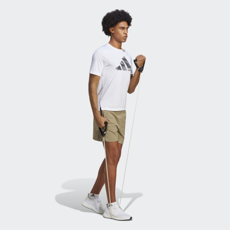 Bermuda Com Zíper Tecida Alphastrength Orbit Verde Adidas