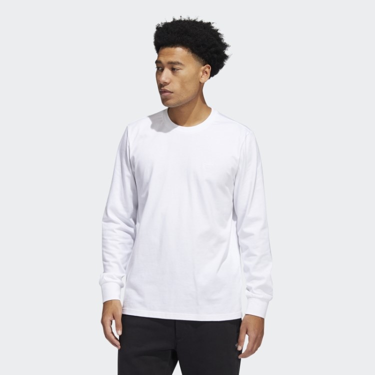 Camiseta Branca De Manga Longa Shmoofoil Peso Pesado Adidas