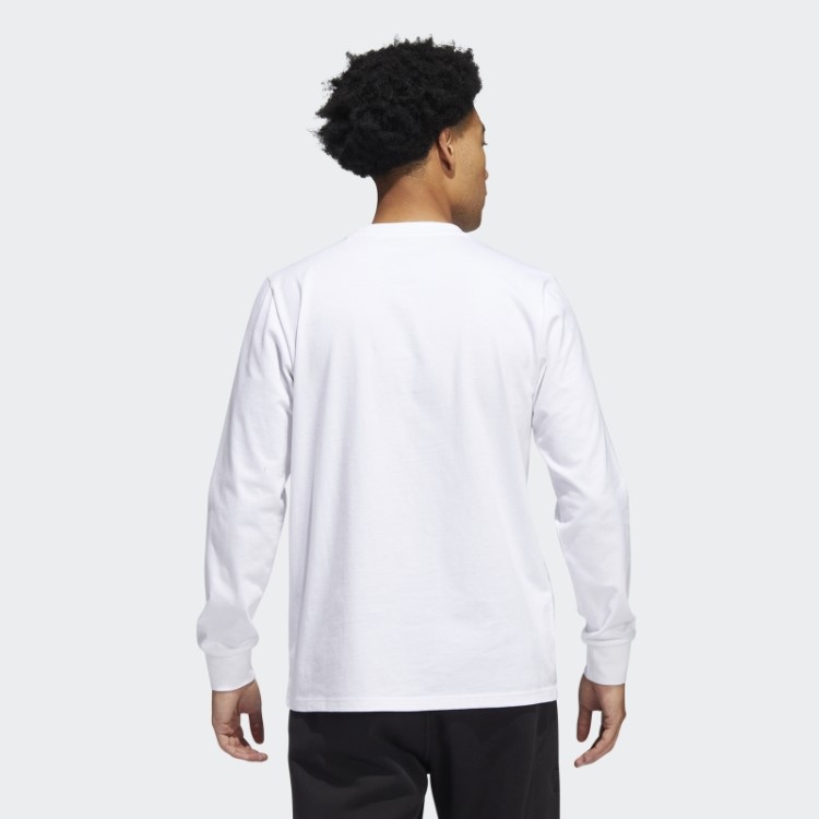 Camiseta Branca De Manga Longa Shmoofoil Peso Pesado Adidas