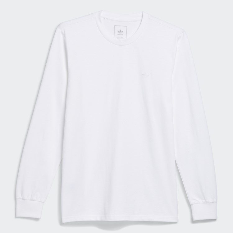 Camiseta Branca De Manga Longa Shmoofoil Peso Pesado Adidas