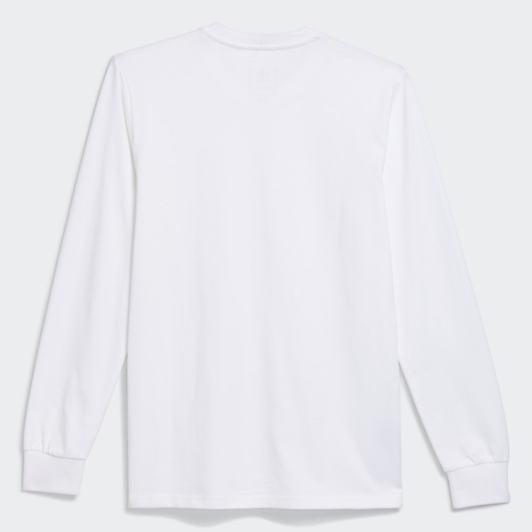 Camiseta Branca De Manga Longa Shmoofoil Peso Pesado Adidas