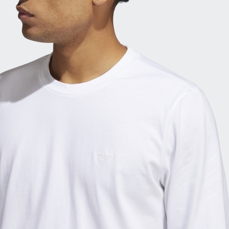 Camiseta Branca De Manga Longa Shmoofoil Peso Pesado Adidas