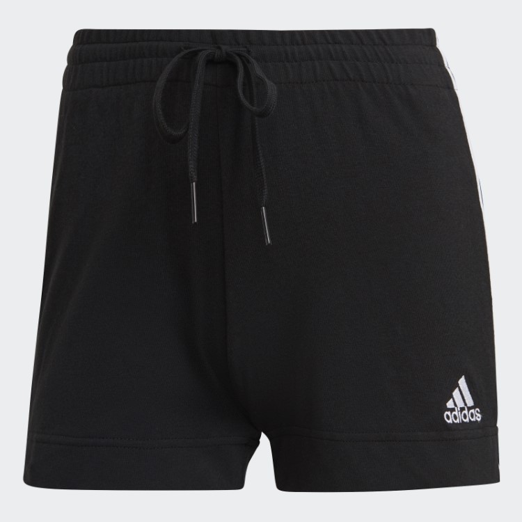 Calção Adidas Essentials Slim Com As 3 Riscas Branco Fashion