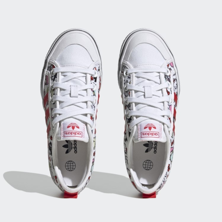 Sapatos De Plataforma Vermelho Adidas Nizza Elegante