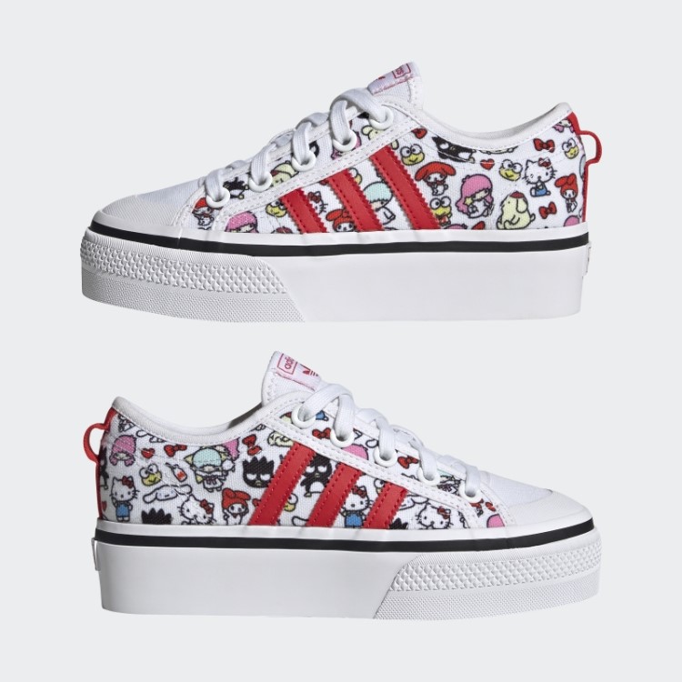 Sapatos De Plataforma Nizza Vermelhos Elegantes Da Adidas