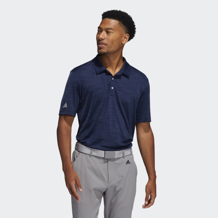 Camisa Polo Listrada Adidas Azul Marinho