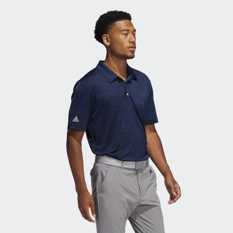 Camisa Polo Listrada Adidas Azul Marinho