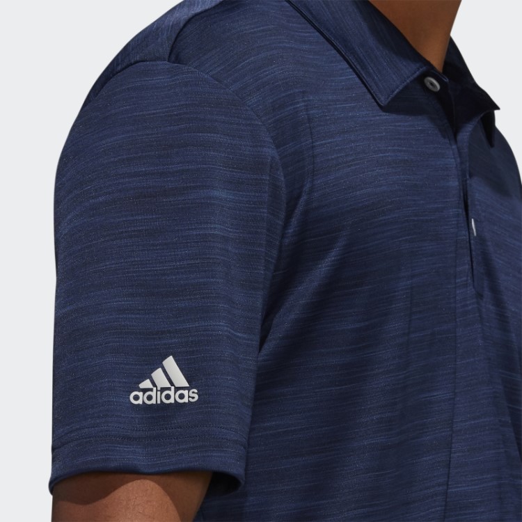 Camisa Polo Listrada Adidas Azul Marinho