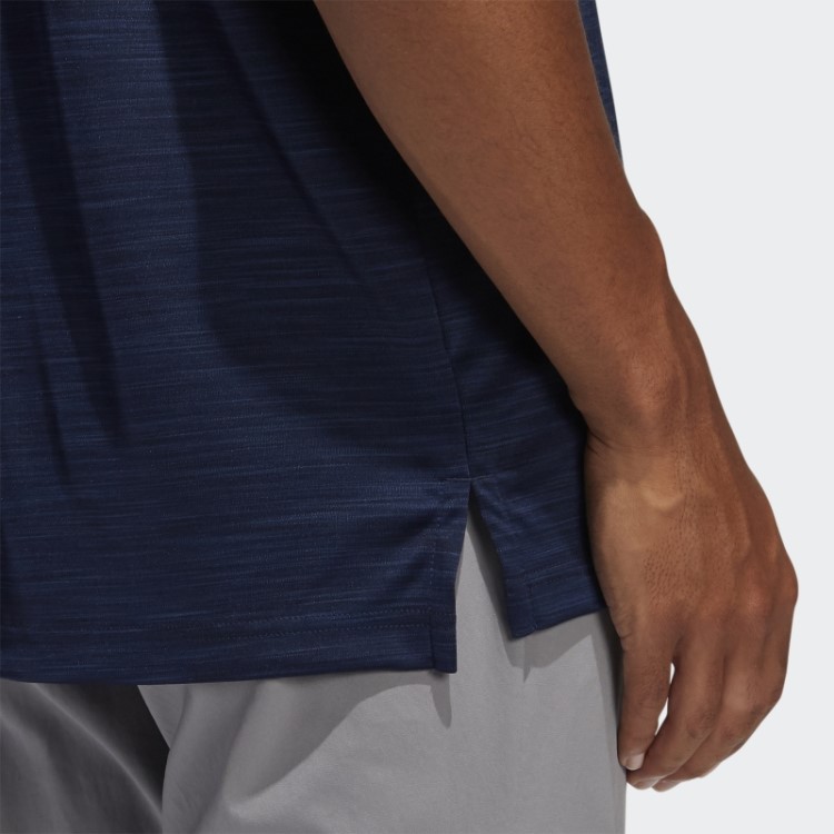 Camisa Polo Listrada Adidas Azul Marinho